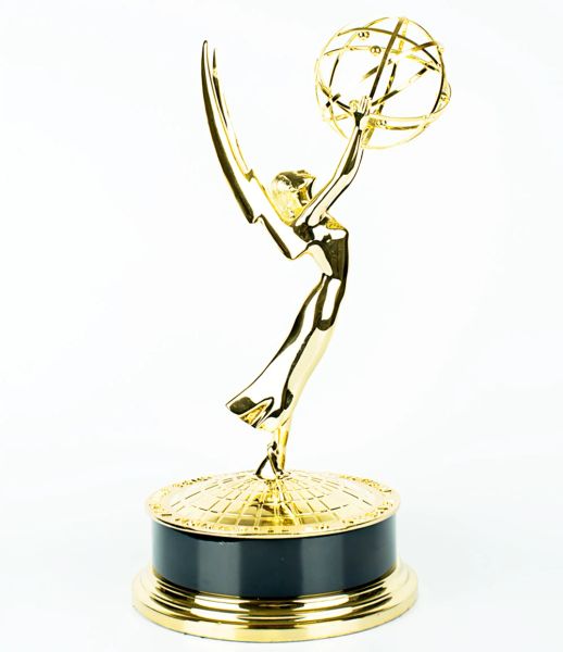 2023 28 cm Real 1: 1 Zinklegierung Emmy Trophy Factory direkt Verkauf Emmy Trophy Oscar Award of Metal