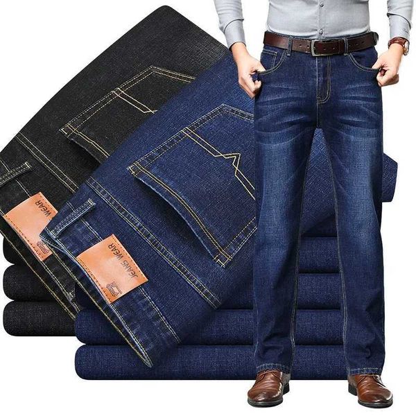 Herren Jeans Sommer Herren dünne Jeans Geschäfte Casual Straight Denim Hosen Arbeit Jean Hosen täglich Arbeitshose ohne Elastizität 240423