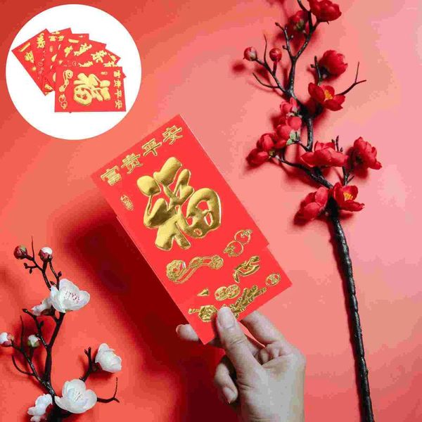 Envolvido de presentes 160pcs Ano chinês Envelopes vermelhos Spring Hongbao Pocket Paper Packet Festival Bolsa Dragon