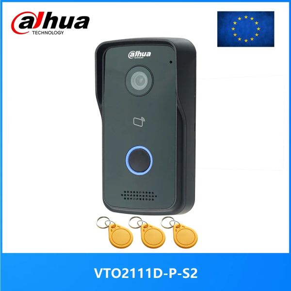 Campainhas de campainha Dahua Multilanguage VTO2111DPS2 802.3AF POE IP VILLA DO CAPATE, intercomunicatória, telefone IP do telefone, nuvem p2p, estação de portas