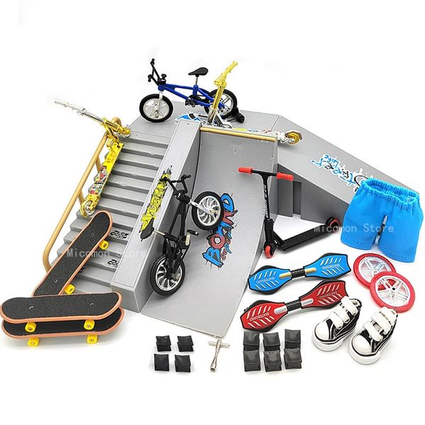 Finger Scooter Skateboard Fingerboard Rampbikes Fingertip BMX Fahrrad Mini Zweirad Skateboard -Neuheit Toys Scooter Kind 240420