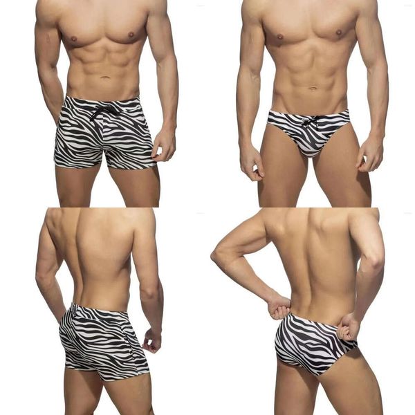 Costumi da bagno estivo maschile swimer tronks zebra pattern legati bassa vita sexy sexy europeo e americano Surfing Spa di surf