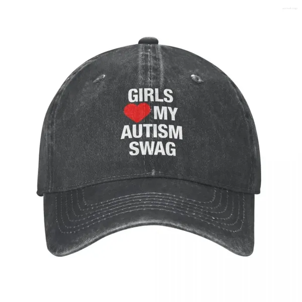Top kapaklar kızlar benim otizm swag beyzbol klasik sıkıntılı yıkanmış menthal sağlık günü güneş kapağı erkek kadınlar ayarlanabilir şapka