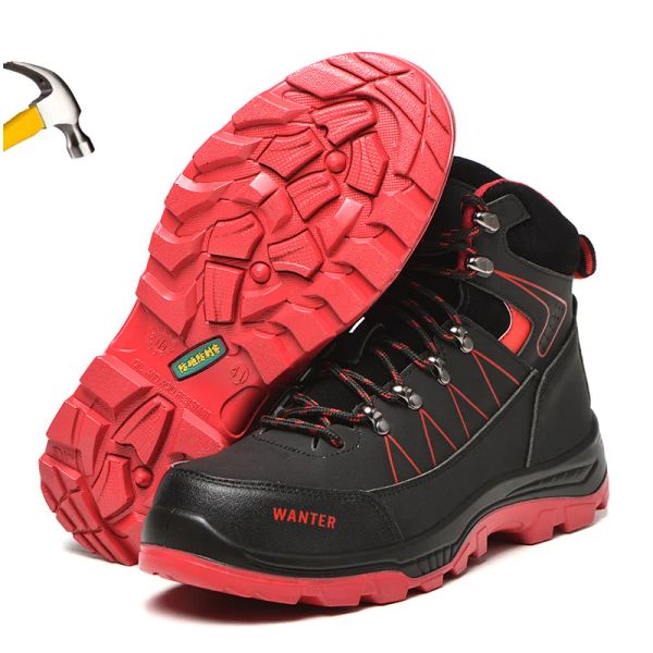 Boots High Top Pur Safety Shoes para homens Mulheres Tamanho quente 48 47 Anti Smashing Anti Piercing Labor Insurance Sapatos para Hombre
