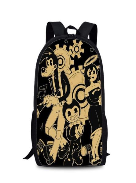 Bolsa escolar para crianças meninas mochila BENDY E A MÁQUINA DE INK MAQUECA FEMANHA ESCOLA ESCOLA CONDUNDAS SATCHEL LIVRO CASual Bag8121885