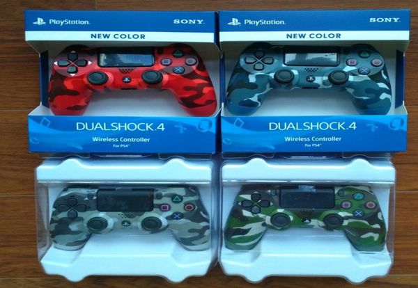 Controladores de camuflagem PS4 Wireless Bluetooth GamePad Shock4 Controller PlayStation para PS4 Controller com novo Color Retail 1018253