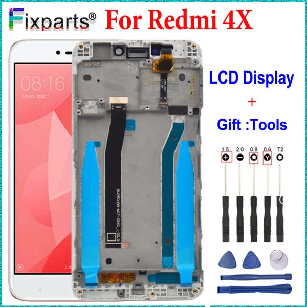 Telas para Xiaomi Redmi 4x LCD Display com Substituição do digitalizador de tela de toque para Xiaomi Redmi 4x LCD Screen Conjunto com quadro