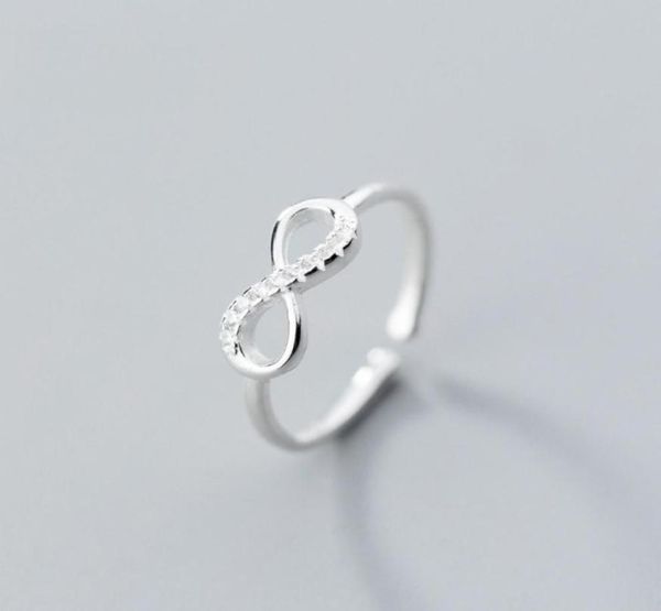 Cina di alta qualità 100 925 Sterling Silver Infinite Blessings infiniti Anelli di dito dell'amore Infinity Zircone Design Ring di fidanzamento JE62068975