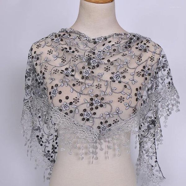 Roupas étnicas Mantilhas brancas Mantilla Lace Catholic Cathol