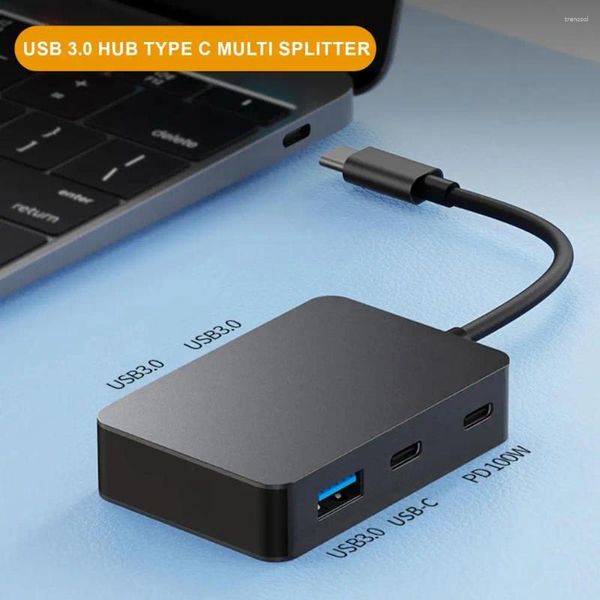 Hub USB-C com PD 100W Carregamento versátil 5 em 1 USB 3.0 Tipo C Adaptador multi-divisor PD100W Rápido para Windows
