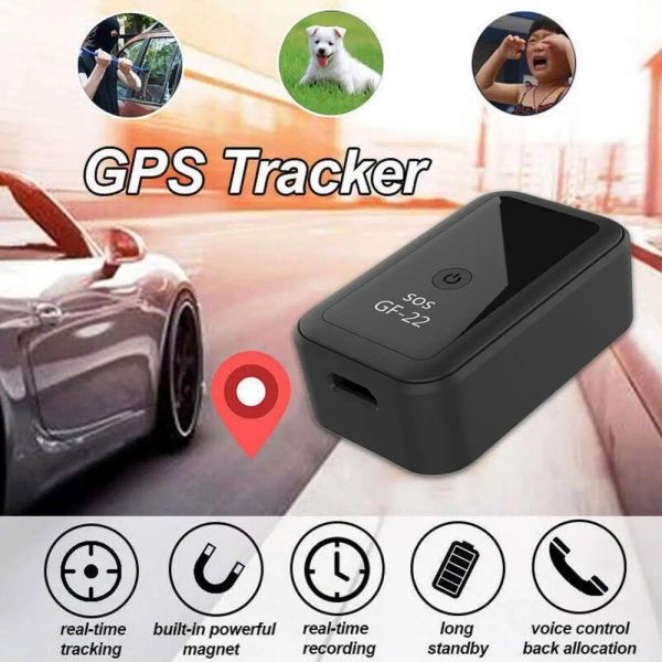 ACESSORES NOVO GF22 MINI GPS RATECIMENTO TEMPO Time Car GPS Controle de voz Voice Antilost Dispositivo Auto veículo GPS Localizador Localizador