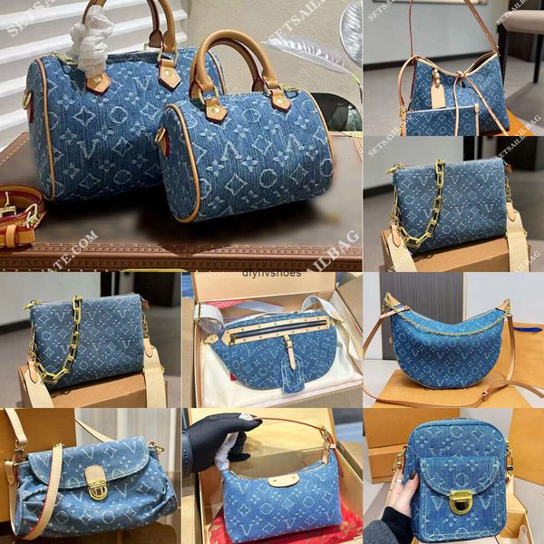 Сумки для плеча Nano sp Jean Bag Designer Denim Designer Bag Сумка мешки с мешками ручка сумки для покупки сумки Cluth Bucking Buckting Bucks Sate Mag Sag