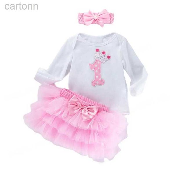 Abiti da ragazza Abiti da bambina First Birthday Outfifit 1 anno Dress Dress Abbigliamento neonato Cambiato di Natale in costume da bambino per compleanno D240425