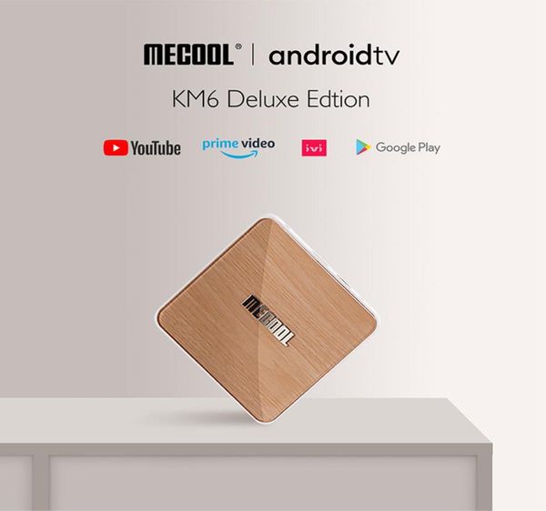 MECOOL KM6 DELUXE TV box Androidtv 100 AMLOGIC S905X4 4GB 64GB 24G5G WiFi 6 Widevine L1 Google Play Prime Video 4K VOCE Set TO4618236