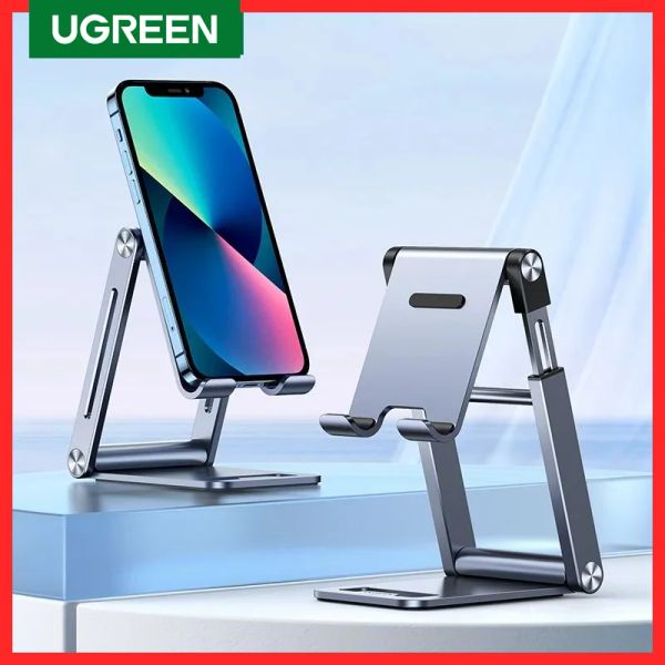 Stands Ugreen Phone Stand Stand Aluminium Cell Phone Ajuste Ajuste do telefone para iPhone 15 14 13 12 Pro Max Xiaomi Samsung Tablet Support