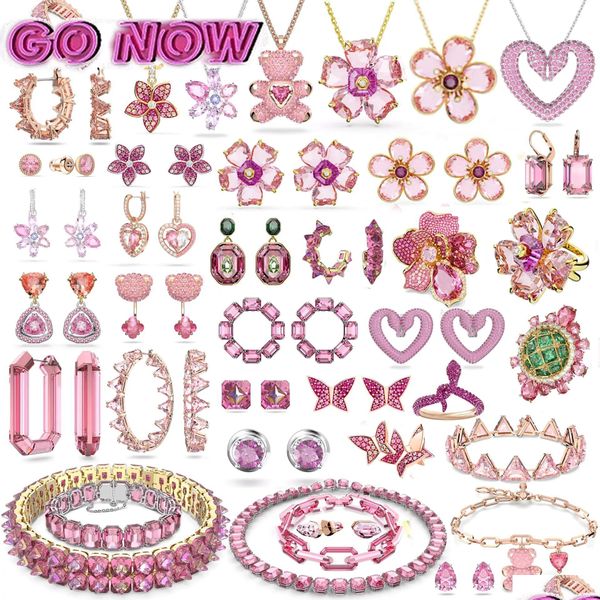 Colar de pulseira conjuntos originais 2023 jóias requintadas série rosa forma geometria para mulheres presente de aniversário de aniversário presente com l dh6b1