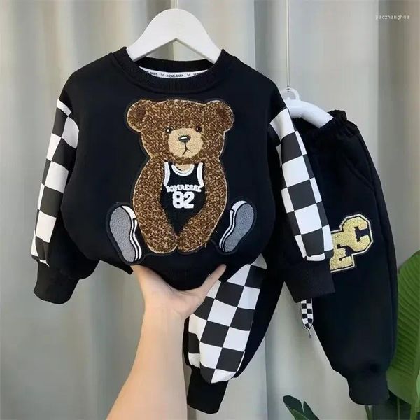 Conjuntos de roupas de roupas de bebê conjunto de bebês Autumn Autumn Suits Sports Sports Sports Sweater Garotos Pant 2pcs Treinamento infantil menino