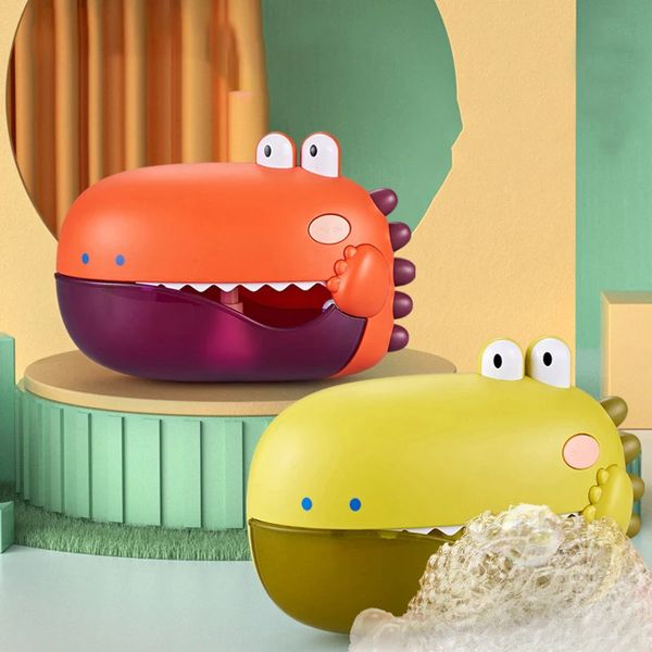 Giochi da bagno per bambini per bambini Musica Dinosaur Bubble Macchina da bagno Toys da bagno Sap da bagno Automatico Mraker Bulling Toys Toys Baby Baby Baglie 240423