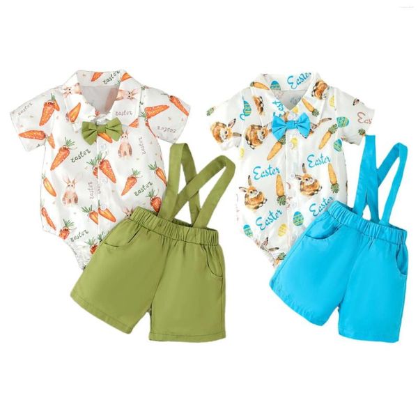 Set di abbigliamento set di pagliaccetto boutique per bambino, il mio primo abito da pazzo pasquale per bambini primaverili