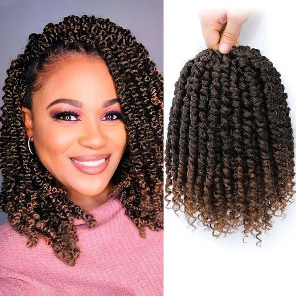 Paixão de paixão Twist crochê sintético para mulheres negras pré -loop Twisted s 240410