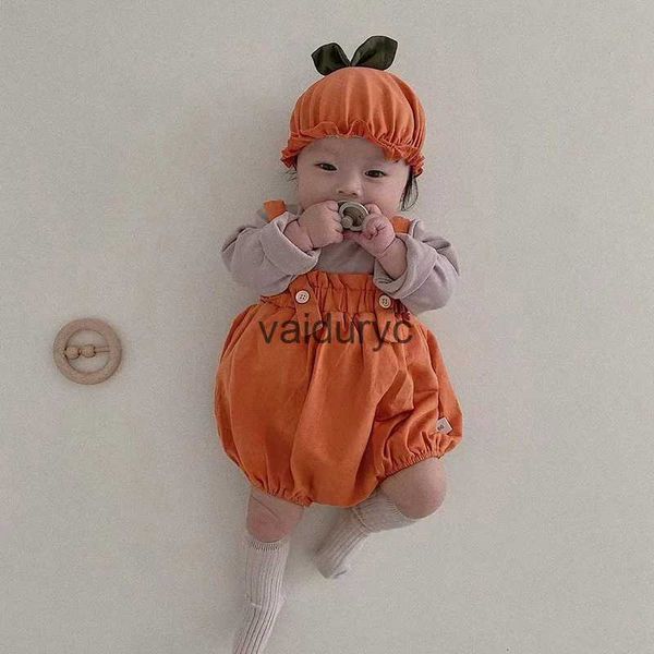 Roupas definem o novo estilo de abóbora bebê em geral Criança fofa de Halloween Bloomer H240429