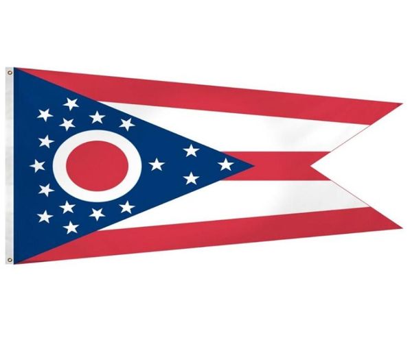 США Американский флаг штата Огайо 3x5 Новый полиэфир печатный в стиле.