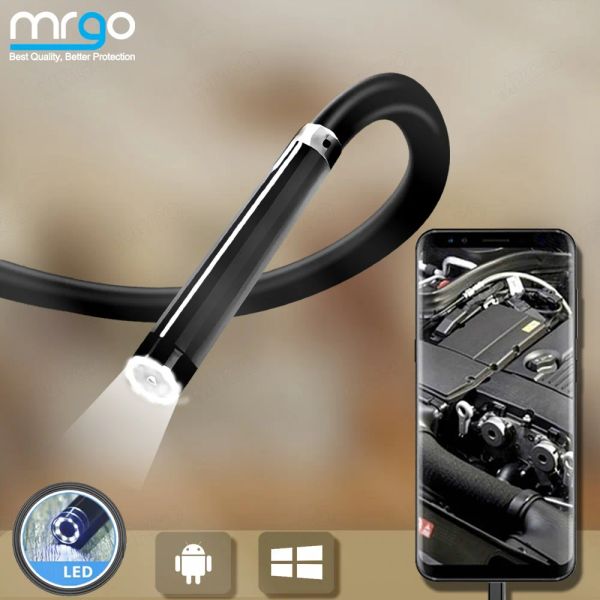 Kontroller Endoskop Kamera Esnek Mobil Borescope Telefon USB Arabalar için USB Android akıllı telefon endoskopik kamera probu Tip C