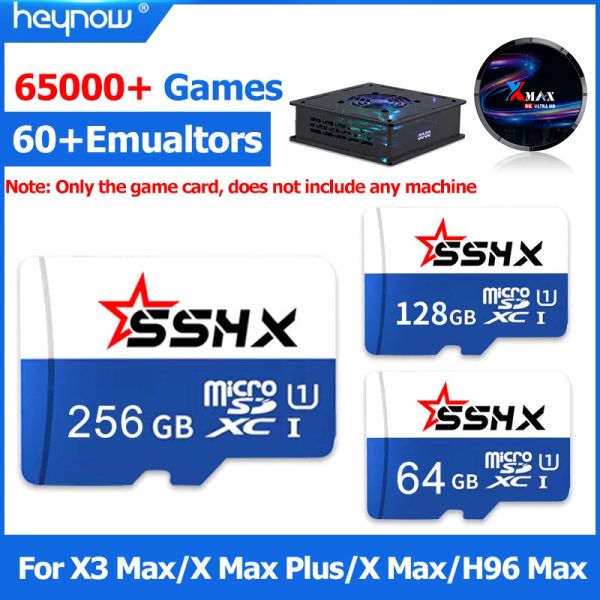 Игровая карта Super Console x Max Plus/X3 Max/X Max/H96 Max Max Player Emuelec4.5 с 65000 играми для PSP/PS1/SS.