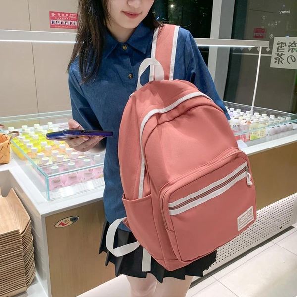 Backpack Fashion Women Canvas Mochila Bag de Bolsa de Viagem Teens para meninos Meninos Lazer Rucksack High School School