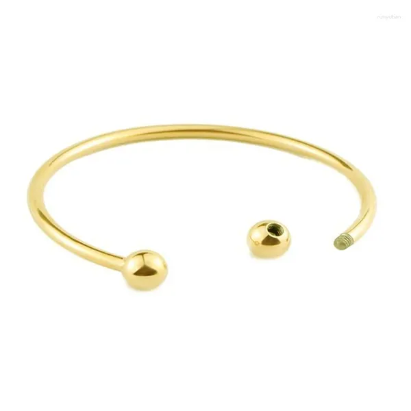 Bangel Edelstahl Starter Charme Armband DIY FIT Perlen Gold plattiert Designer Schmuck für Frauen Mädchen