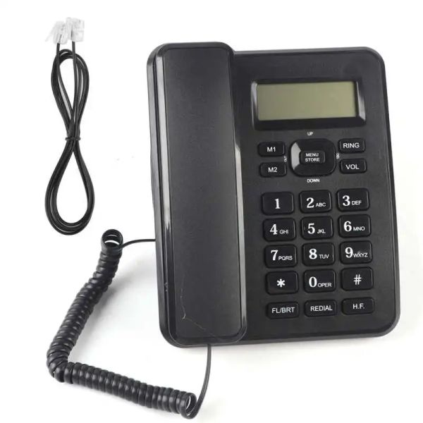 Acessórios Office Telefone Home Linear linear Desktop telefones com fio fixos com exibição de identificação de chamadas para o telefone de escritório em casa