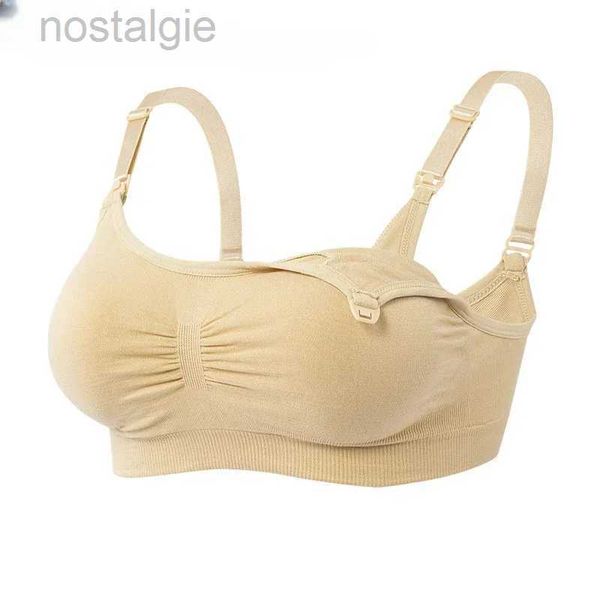 La maternità DD6K intimata da donne in gravidanza reggiseno sottile gravidanza senza cerchi di grandi dimensioni Mother Nursing Bra reggiseno D240426