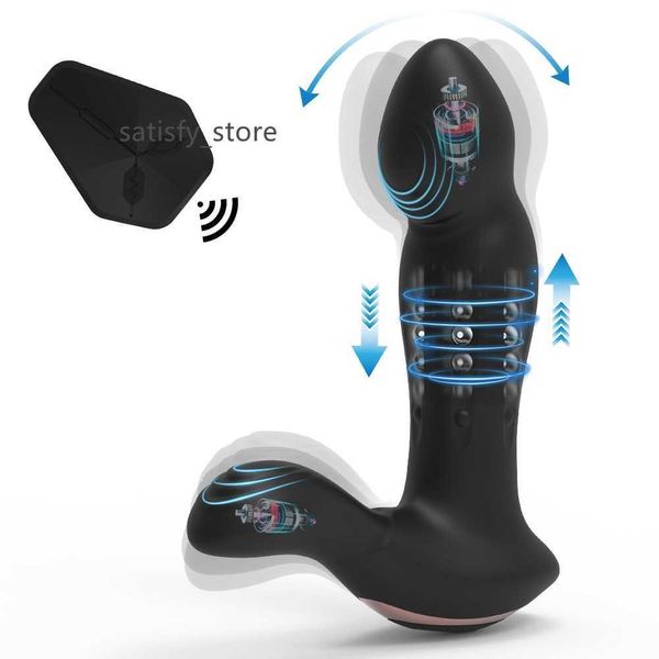 Дистанционное управление покачивание анального вибратора простата массажер 9 качающиеся шнуры анальной плагин фаллоимитатор для взрослого секс -игрушки для женщин мужчин