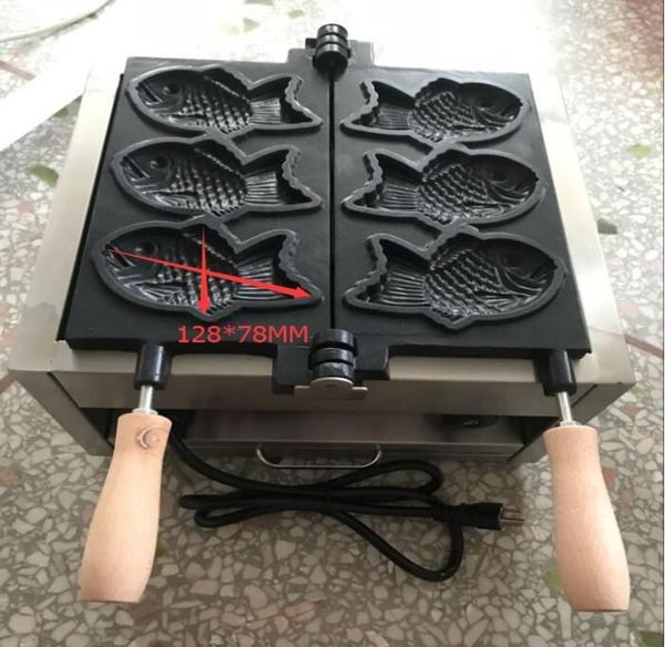 Kosten LPG Gas Typ 3 PCs Big Taiyaki Maker Machine Fisch Waffelhersteller5505108