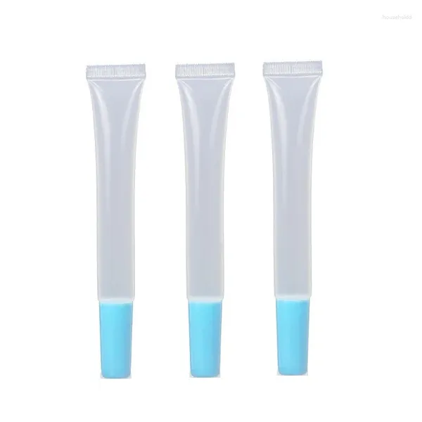 Bottiglie di stoccaggio 15 ml Schema vuota Lebbro lucidala lucidala plastica long in plastica trasparente costibile bottiglia per bottiglia tubi di lucidalaio