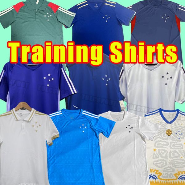 23/24 Cruzeiro EC Soccer Trikots 100 -jähriges Jubiläum Giovanni EDU Bruno Jose Football Shirts 2023 2024 Adriano Camiseta de Raposas Männer Training Weste Polo