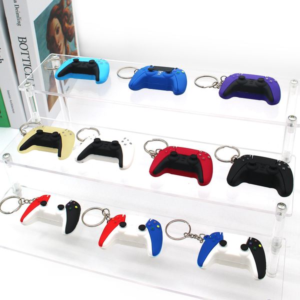 PS5 Simulação Drop Glue Console Game Handle Keychain Bag Car Chave de anel de anel Llaveros Ornamentos pendurados Presentes