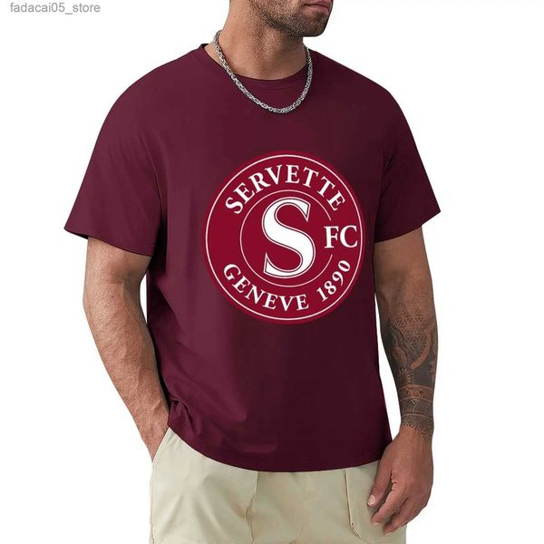 Camisetas masculinas servette Geneve 1890 Funnys Sweater White T-Shirt Mens Q240425