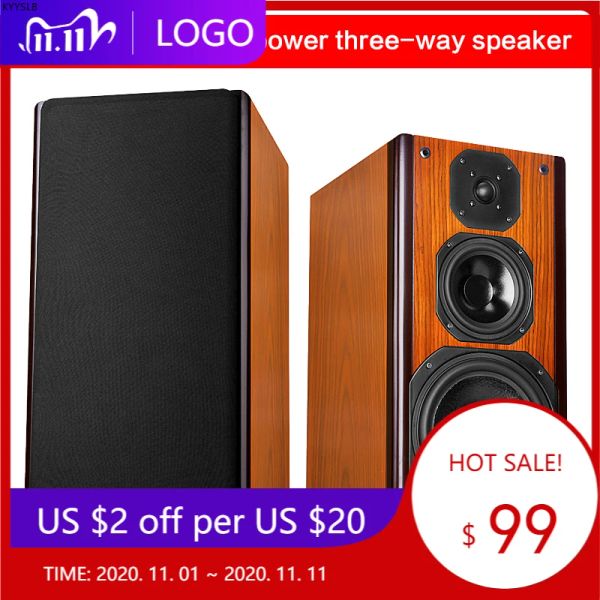 Alto -falantes 8 polegadas de alta potência Passiva Passiva 200W 3way Bookshelf Speaker Hifi Home Theater Speaker Front Desktop Speaker Audio Bass Audio