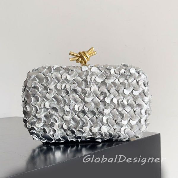 9a Designerinnen Frauen Knotted Clutch Bag gewebt Vintage Abendbeutel