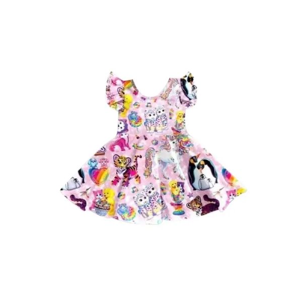 Sneaker abiti da moda boutique tigre orso unicorno pinguino animale stampare estate girl abiti