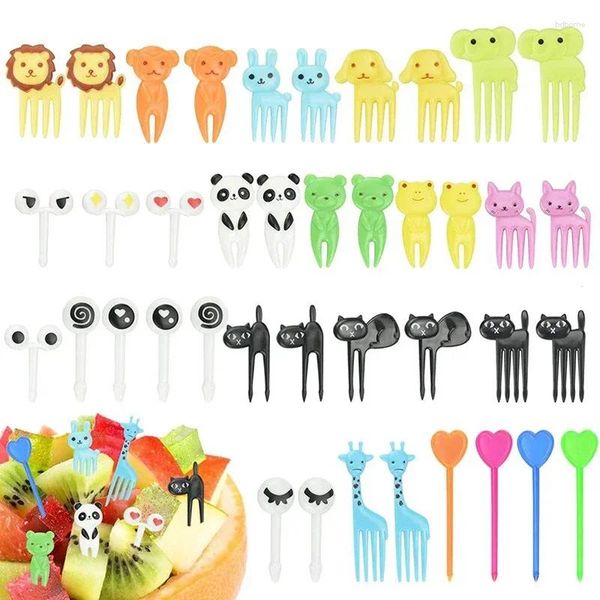 Forks Picks Picks Mini for Kids Fart Fruit Fork Bento Box Acessórios Decoração