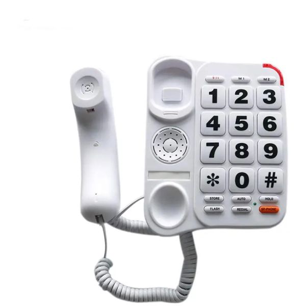 Zubehör mit großem Button Corded Phone mit 3 Onetouch Speed Dial Hepester P45 Bildpflege Telefon für Senioren mit Speicherschutz