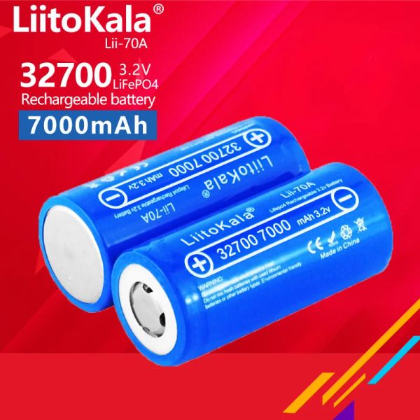 Liitokala lii-70a 3.2v 32700 7000mAh LIFEPO4 CELE DE BATERAGEM RECULHADA 5C BATERAGEM PARA BATERAGEM DE BACKUP POWLELT