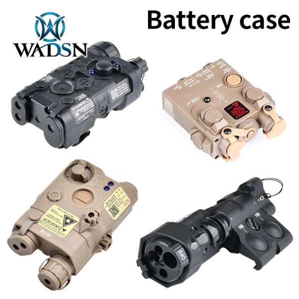 Lichter Wadsn Tactical Battery Case MAWL C1+ PEQ15 DBALA2 NGAL L3 Dummy Batteries Storage Box Anpassung 20mm Picatinny Rail Airsoft Hunting