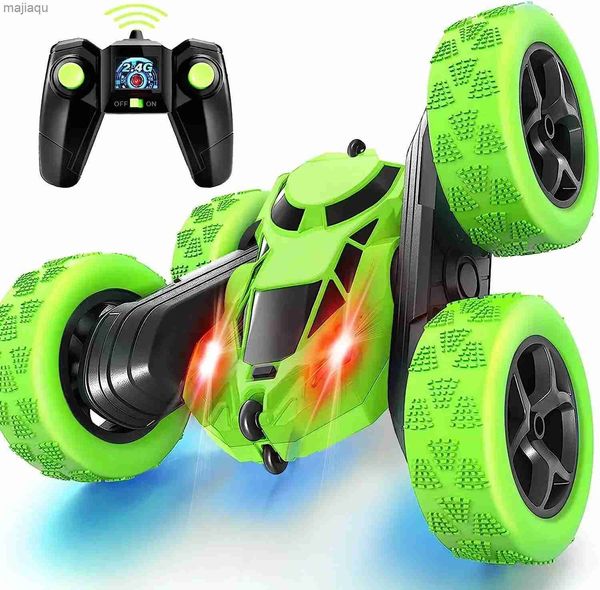 Elektro-/RC-Auto RC Stunt Car Childrens Doppelseitige Flip-Abdeckung 2,4 g Fernbedienung 360 Deree rotierende Offroad-Drift RC-Auto Geschenk Kinder Erwachsener Boyl2404