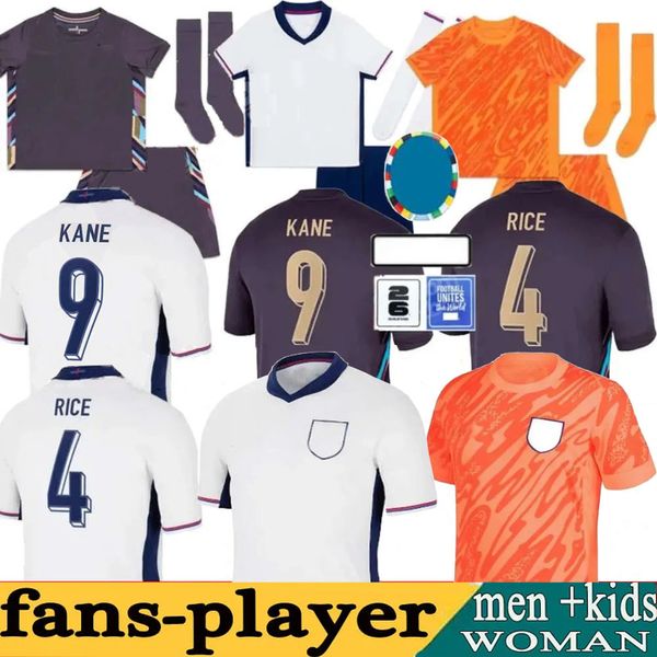 24 25 England Euro Cup Soccer Trikots Kane Sterling Grealish Rashford Mount Bellingham Saka Trippier National Fußball Männer Kinder Full Kits