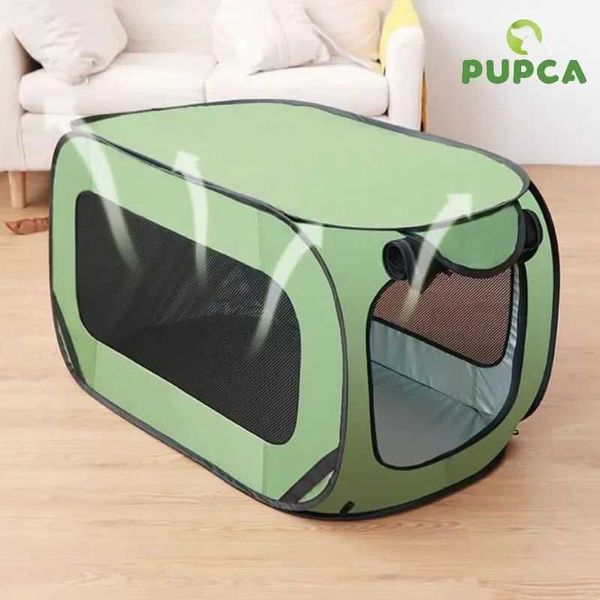 Carrier de gato Crates abriga a gaiola de cachorro ao ar livre portátil dobramento de carros de animais de estimação de transporte respirável tenda de gatos de cachorro camping de cachorro Campa de cachorro 240426