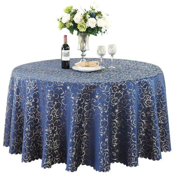 Tanta de mesa Poliéster Jacquard Tabla redonda Taça de casamento Tabela de casamento Tabela Brocade Padrão Tabela Decoração do hotel Banquete de festa 240426