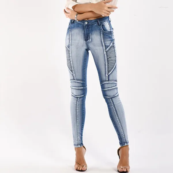 Kadınlar için kadın kot biker kadınlar için biker push denim pantolon 2024 sıska kadın vintage femme pantalones de mujer 3xl 4xl retro